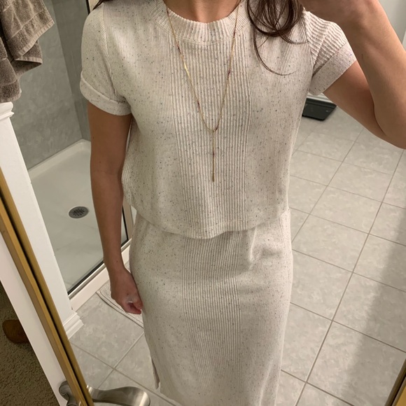 Lou Grey ribbed midi skirt and top XS - Picture 2 of 4